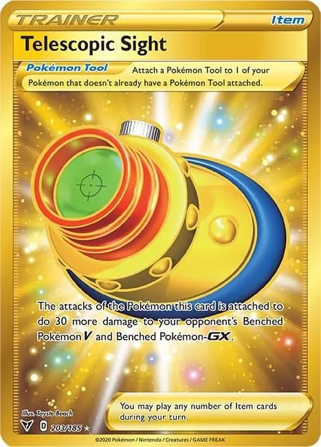 Telescopic Sight (Secret) 203/185 SWSH04: Vivid Voltage Secret Rare Pokemon