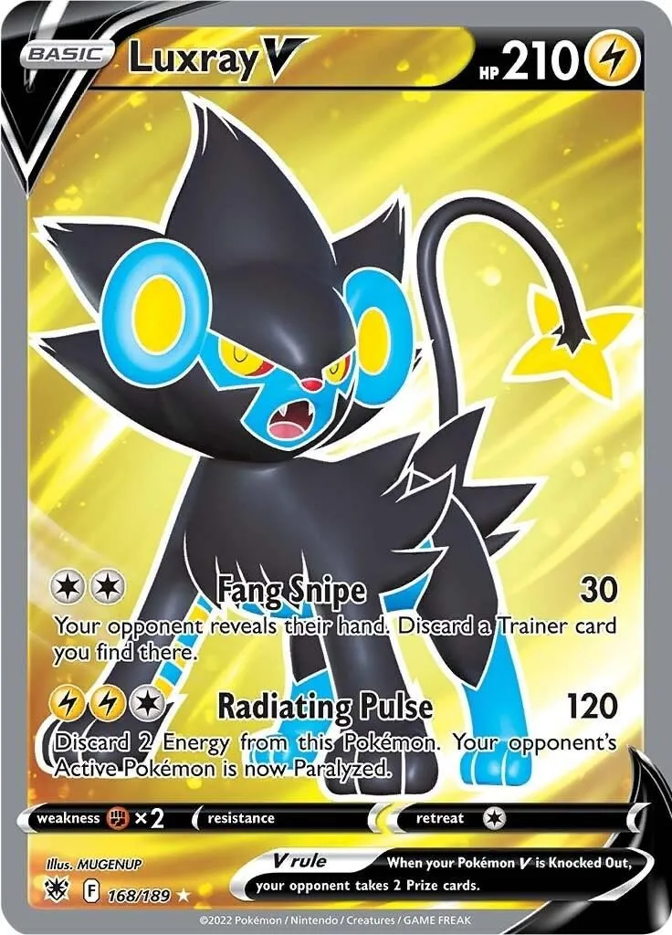 Luxray V (Full Art) 168/189 SWSH10: Astral Radiance Ultra Rare Pokemon