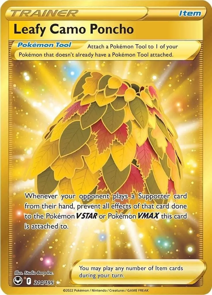 Leafy Camo Poncho (Secret) 214/195 SWSH12: Silver Tempest Secret Rare Pokemon
