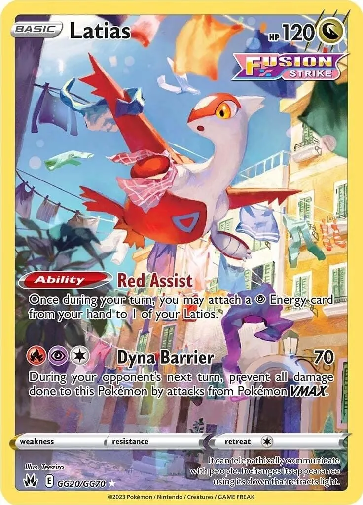 Latias GG20/GG70 SWSH: Crown Zenith: Galarian Gallery Ultra Rare Pokemon
