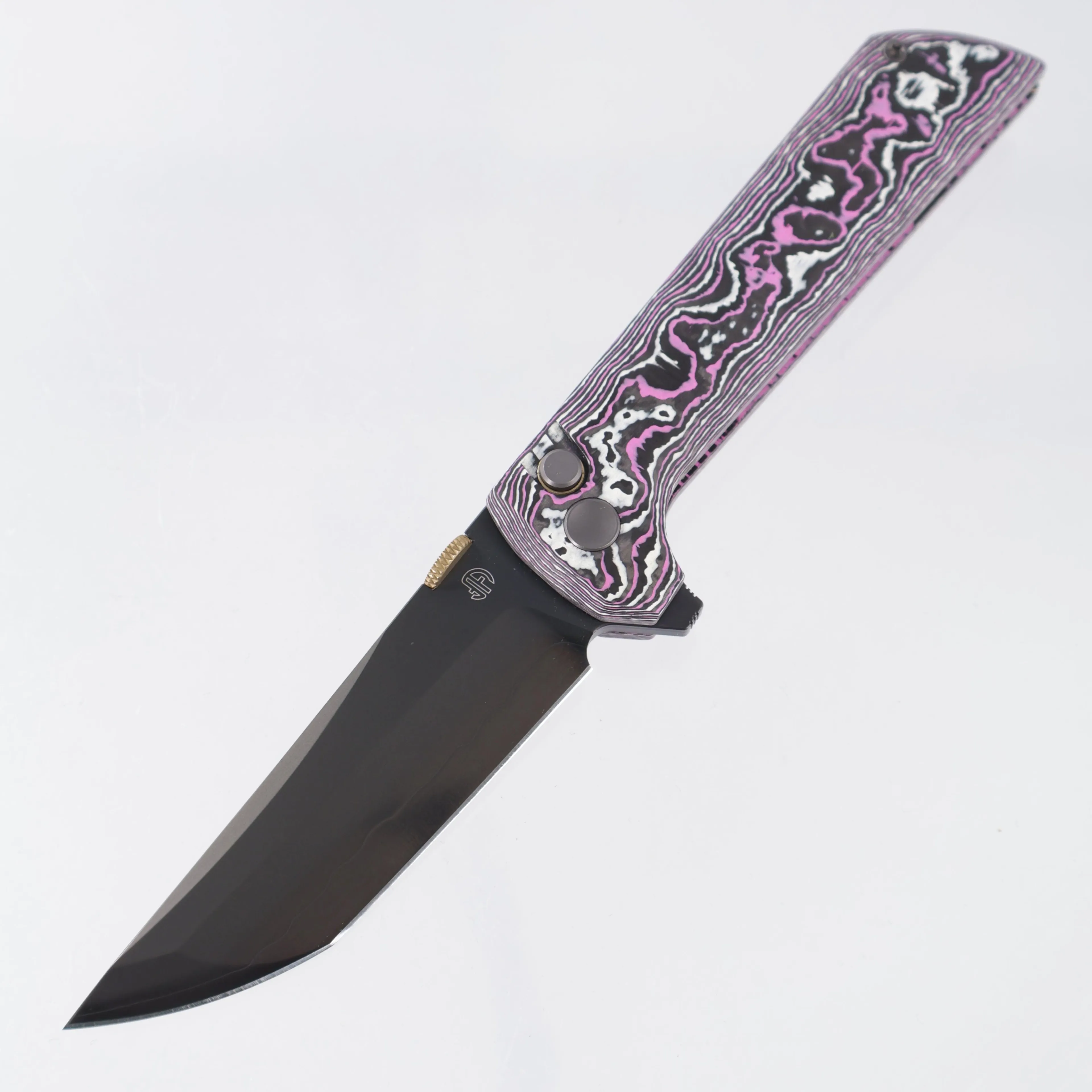 North Mountain Blade Chop 2 - Pink & White Flourescent Carbon Fiber - DLC SLD-Magic - 2406-GLOWCF-DLC