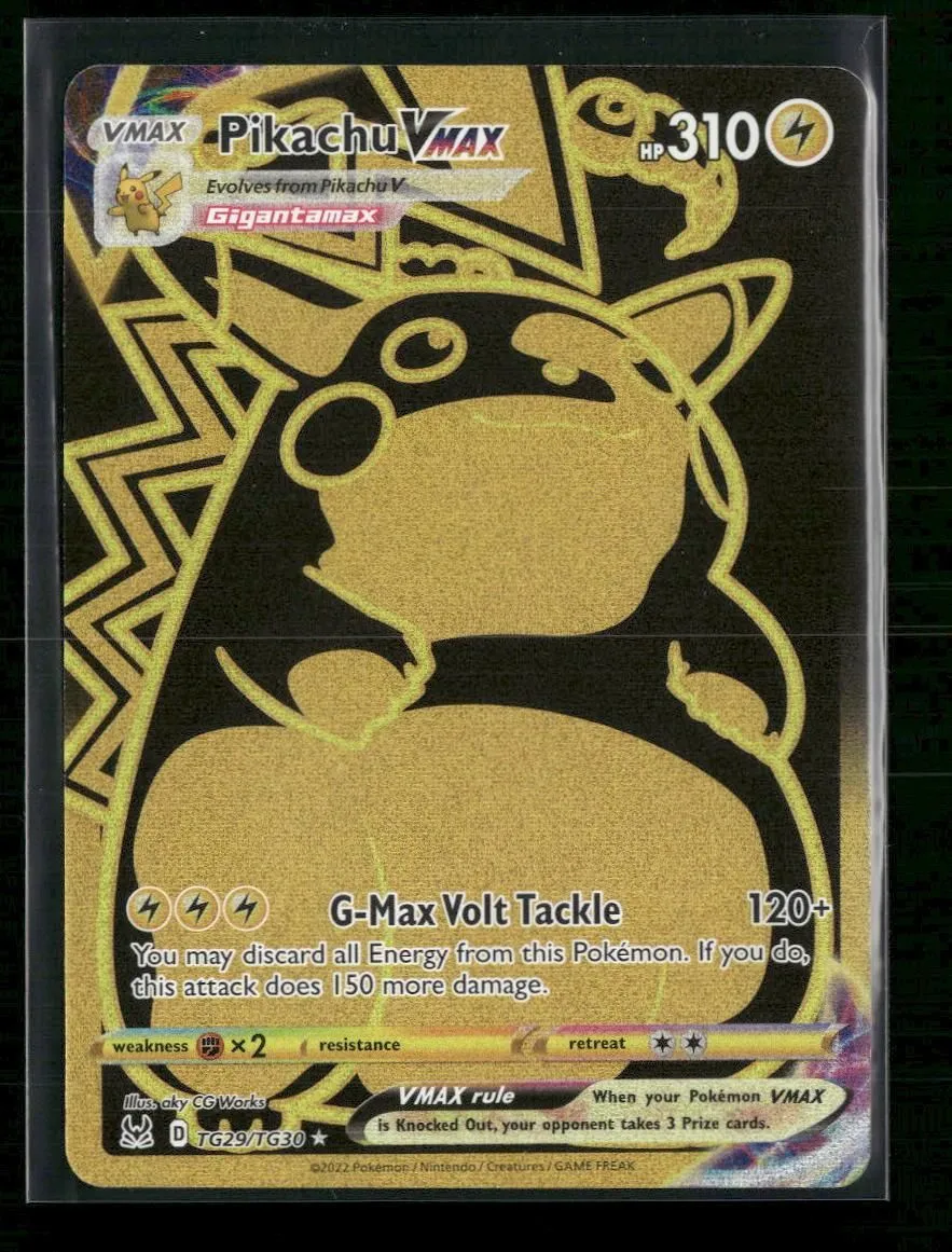SWSH11: Lost Origin Trainer Gallery Pikachu VMAX (Secret) #TG29/TG30
