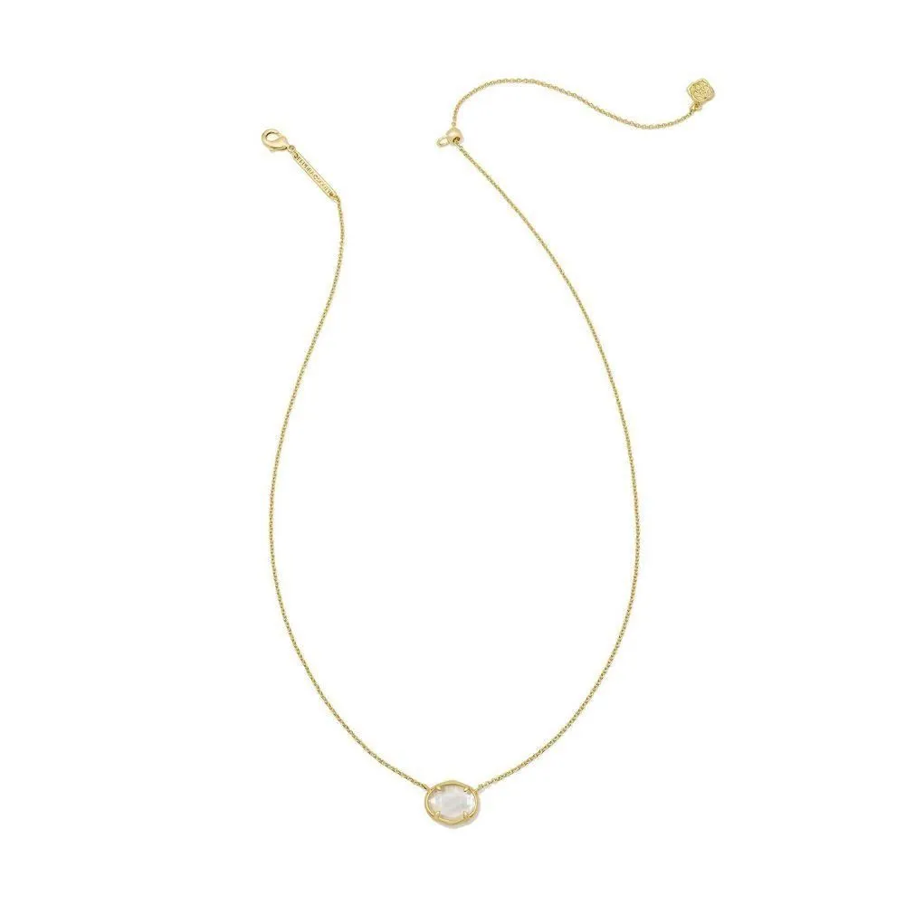 New - Size: 16 Inches - Kendra Scott Henley Pendant Necklace - Ivory/Gold