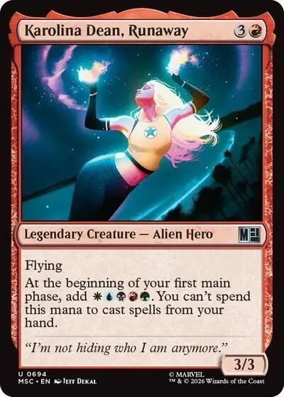 Karolina Dean, Runaway (Commander: Marvel Super Heroes) Near Mint