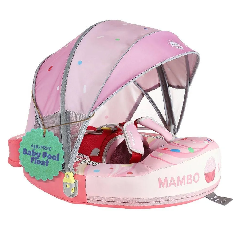 Used and fully functioning - Mambobaby Sunny Navigator Baby Pool Float with Canopy Novelty Float - Cupcake