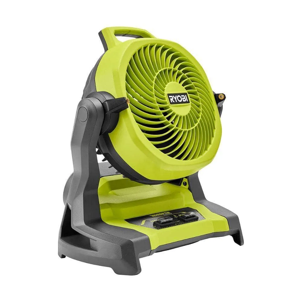 Ryobi ONE+ WHISPER SERIES 2-Speed Quieter 840 FPM Cordless Misting Fan - TOOL ONLY