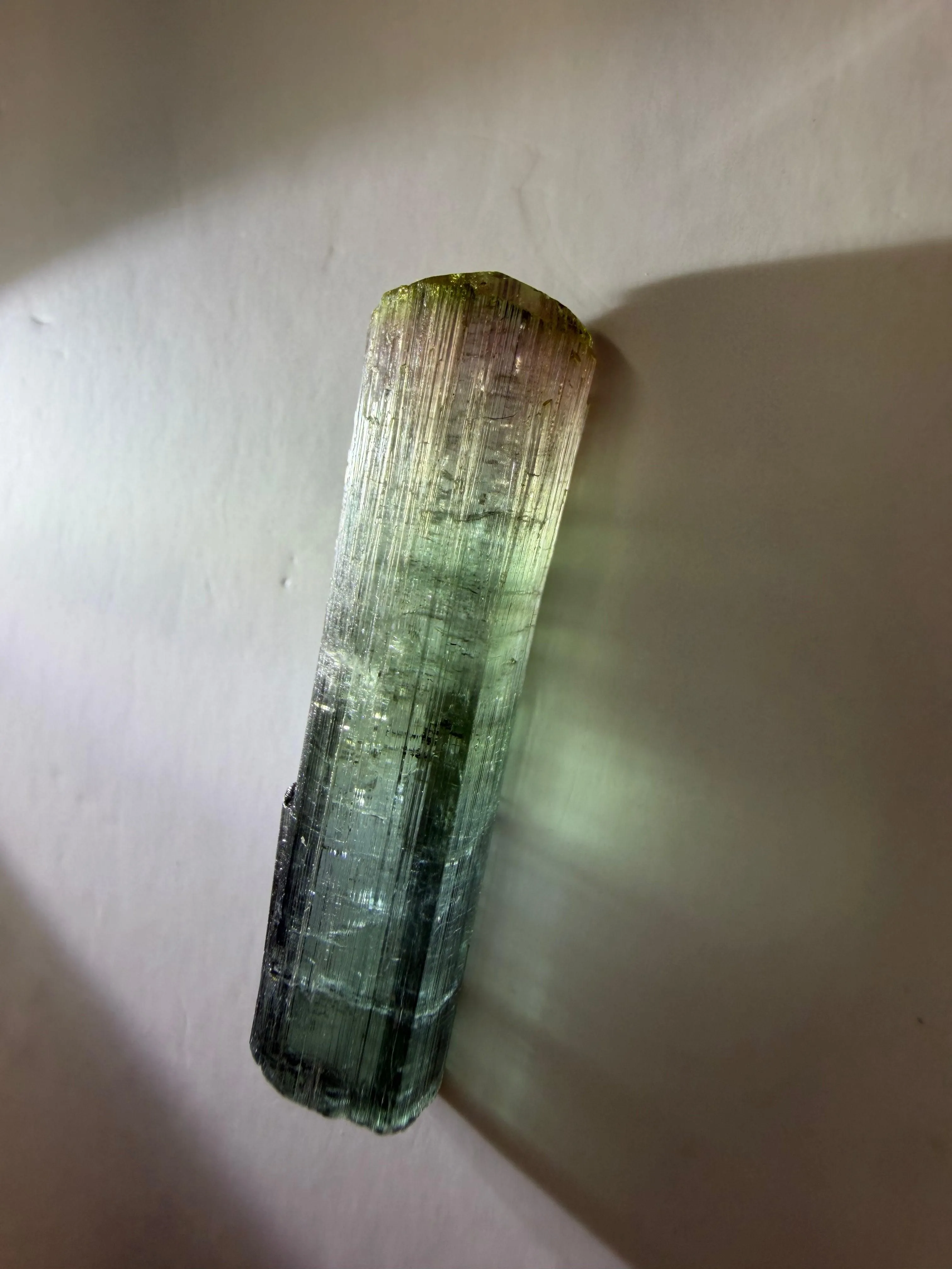 Old Stock Tricolor Cruzeiro Mine Tourmaline Crystal