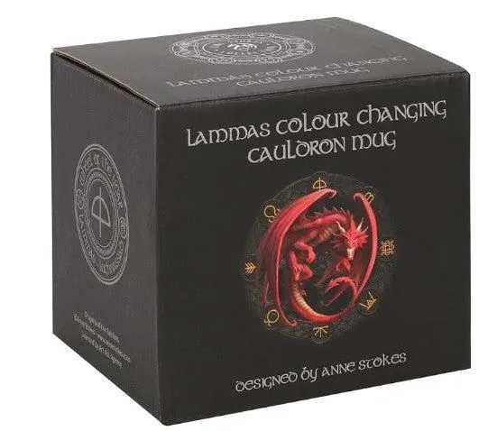 Lammas Cauldron Mug - Red Dragon - 3.93-inch Diameter New Bone