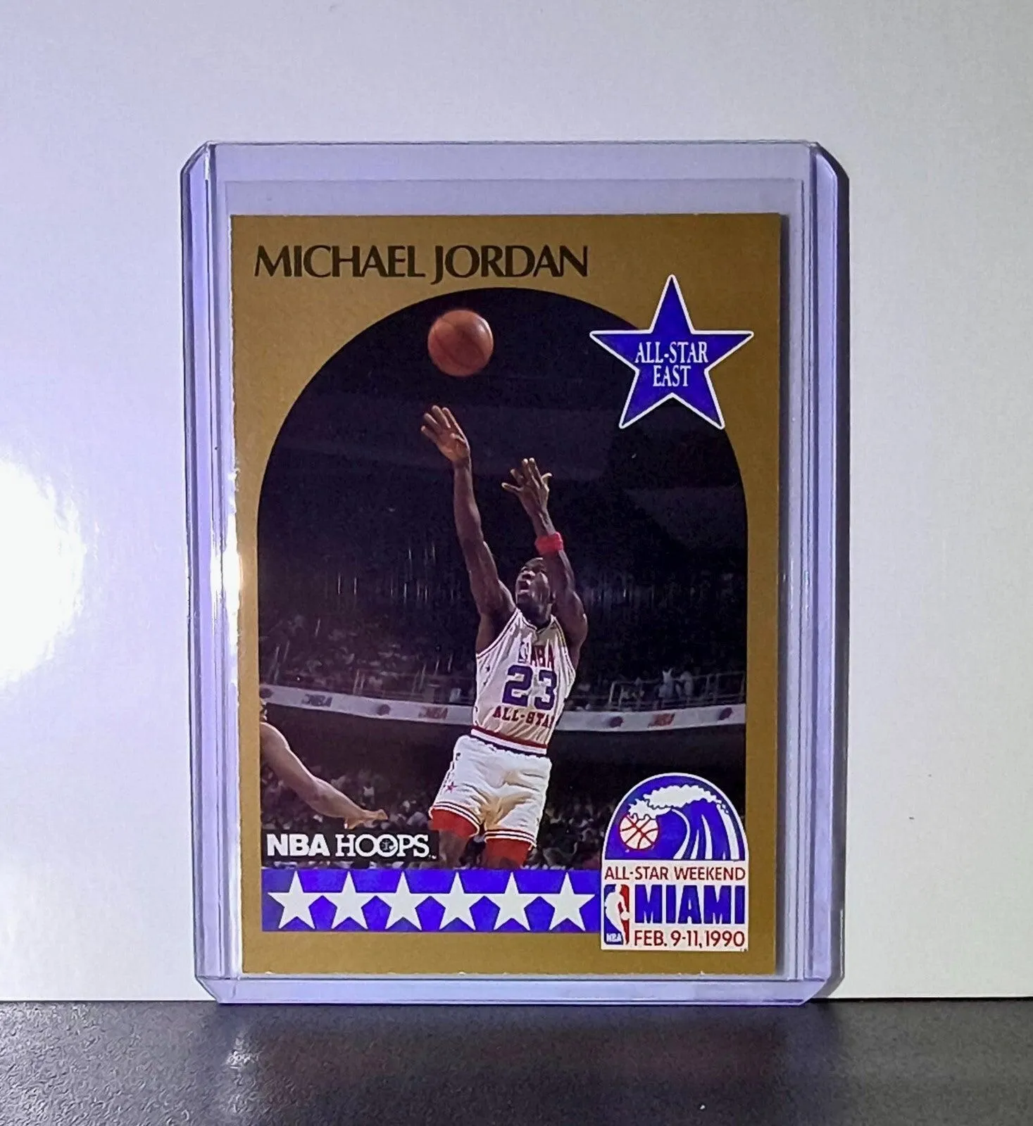 Michael Jordan 1990-91 NBA Hoops All-Star #5 Basketball Card Chicago Bulls
