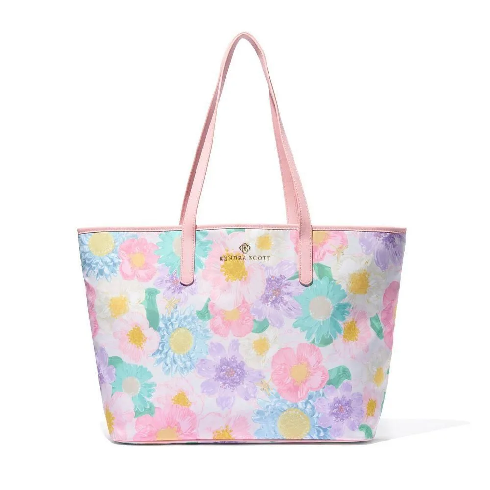 New - Size: 20 Inches - Kendra Scott Floral Tote - Multi/Pink
