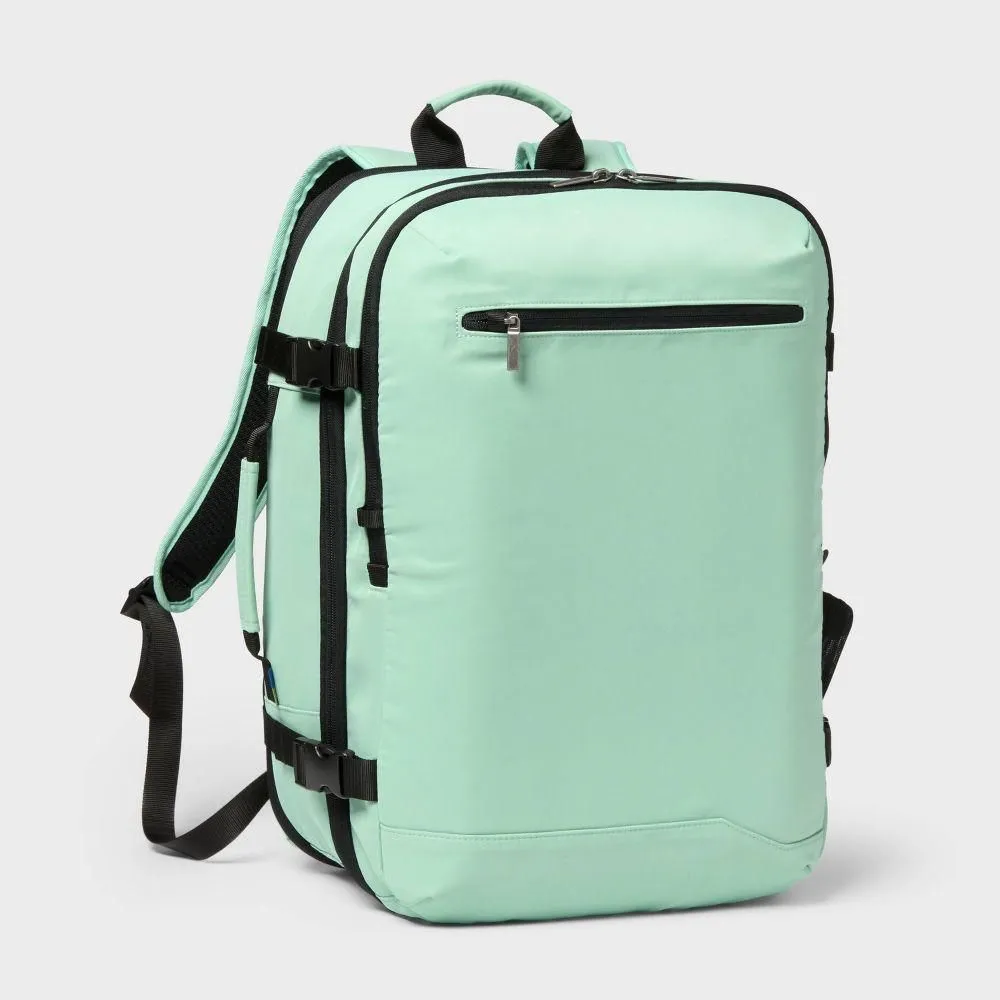 New Without Tags - 40L Travel Backpack with Expansion - Open Story Sage Green