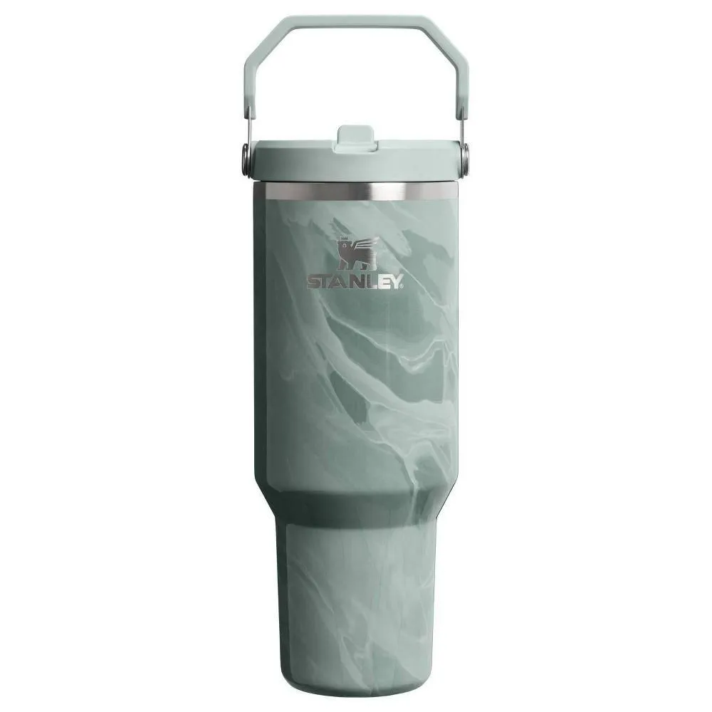 New without box - Stanley 40 oz Stainless Steel Ice Flow Flip Straw Tumbler Agate Calacatta