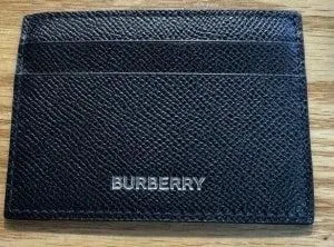 Burberry Coated Canvas Card Holder Black