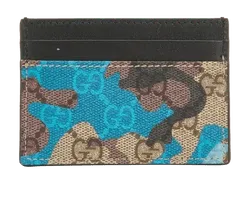 Gucci GG Blue Camouflage Card Case