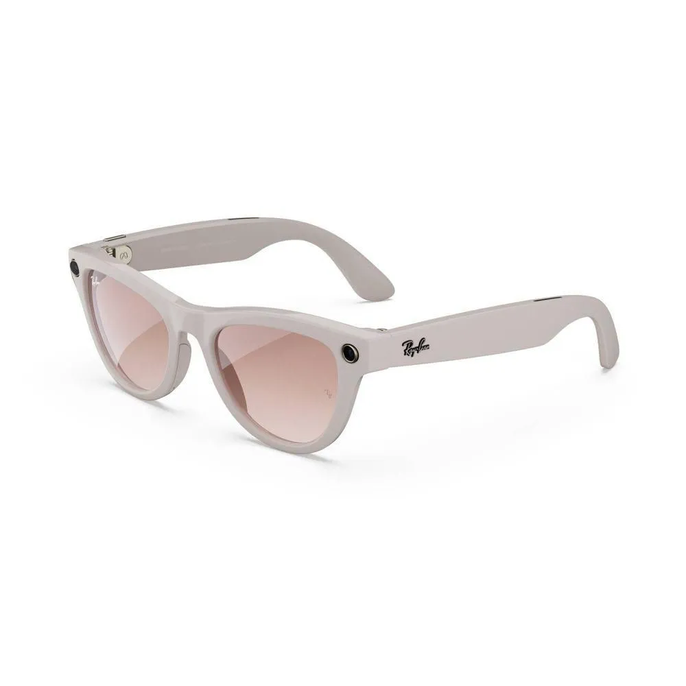 Open-box - Ray-Ban Meta Skyler Glasses - Shiny Gray Frames Pink Lenses