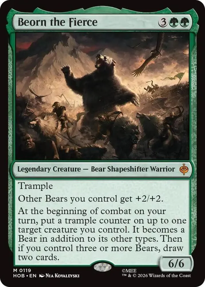 HOB, Beorn the Fierce, Standard, 119, M, Near Mint, Normal, EN