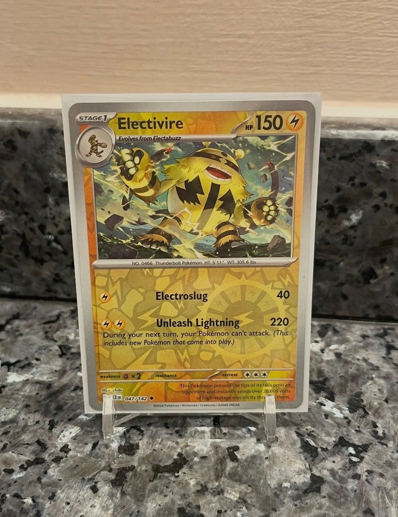Pokemon TCG Electivire Scarlet & Violet - Stellar Crown 047/142 Holo