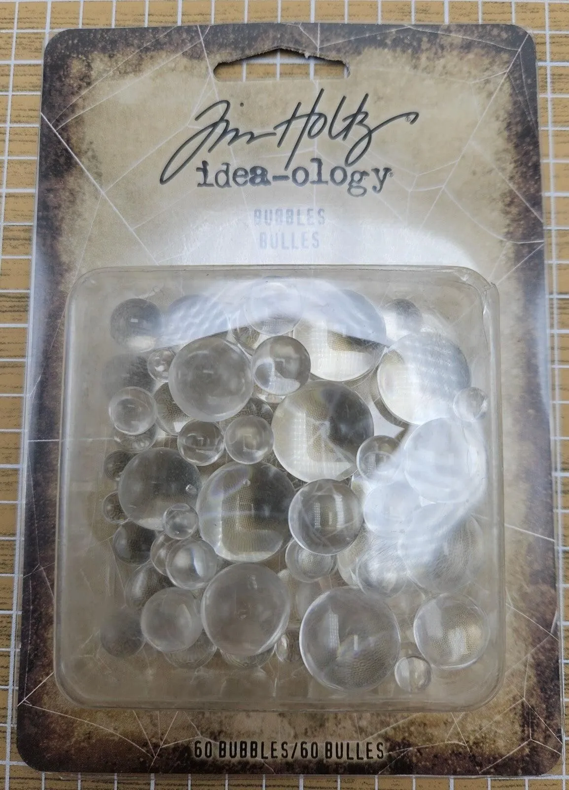 TH94180 Tim Holtz Idea-ology Bubbles 60 Transparent Decorative Ornament Crafting