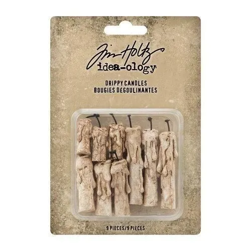 TH94260 Tim Holtz Idea-ology Drippy Candles Miniature Accents Halloween Crafting