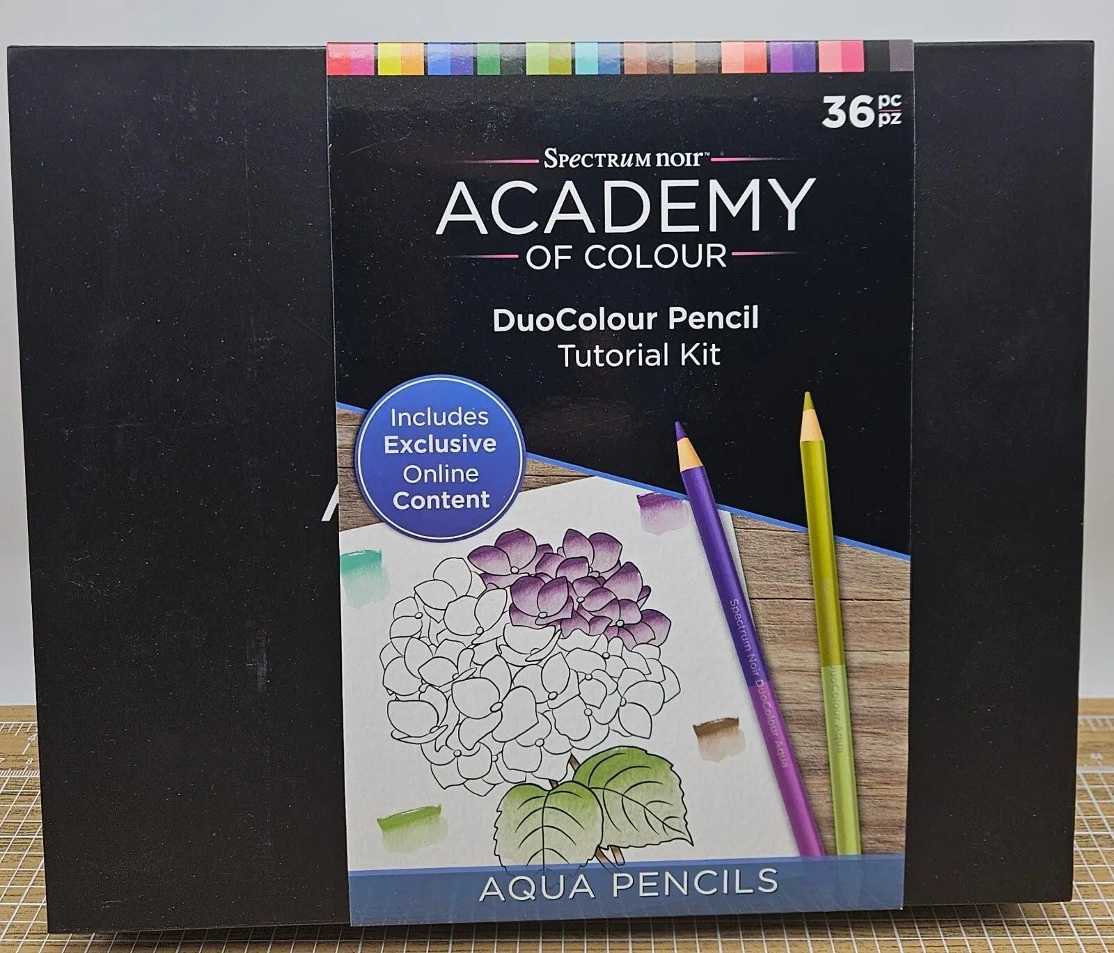 Aqua Pencils 36 pcs Spectrum Noir Academy Colour DuoColour Pencil Tutorial Kit