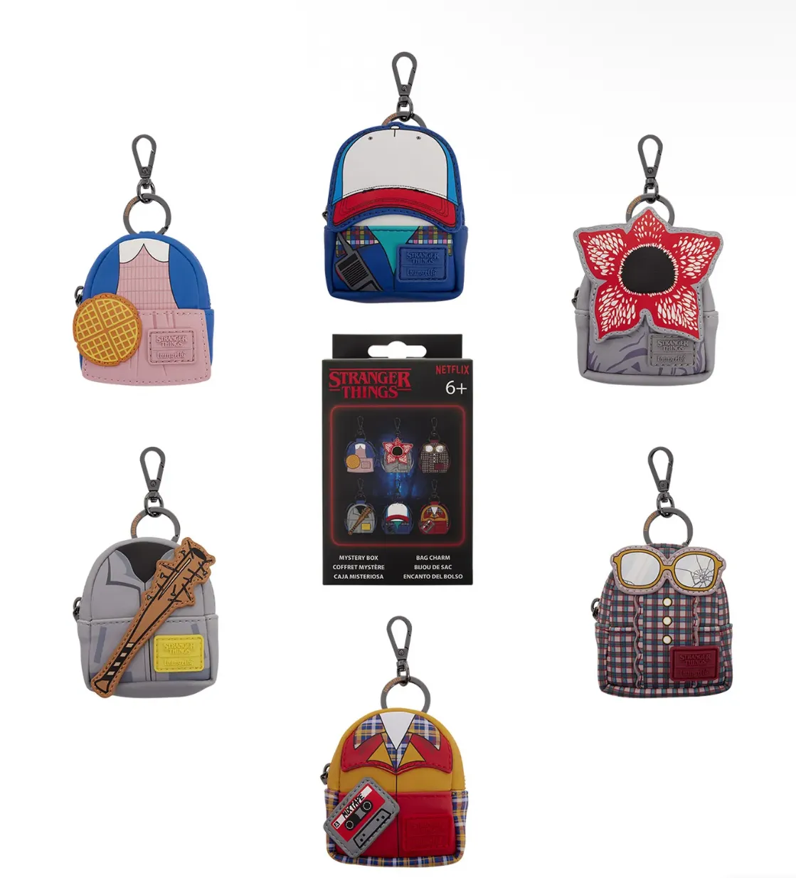 Stranger Things Loungefly Mystery Mini Backpack Keychain Bag Clip