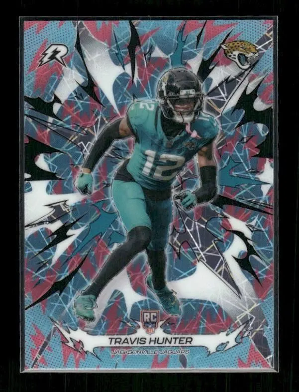 Travis Hunter - 2025 Resurgence Football - Sky Blue & Pink Shock - Rookie