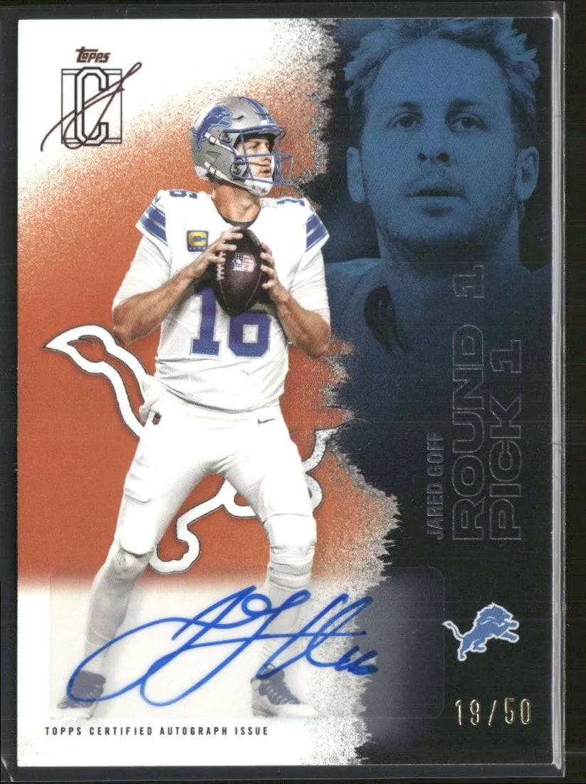 2025 Topps Signature Class Autographs Orange Jared Goff #/50 AU #58