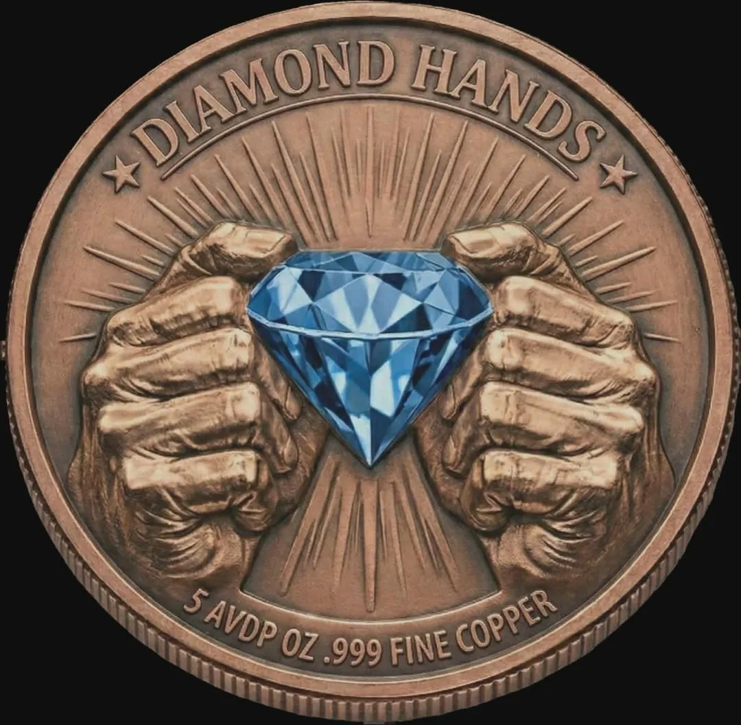 In Stock! Ad Lunam Et Ultra - To the Moon and Beyond - Diamond Hands 5 oz Copper Art Round (10000 Mintage)