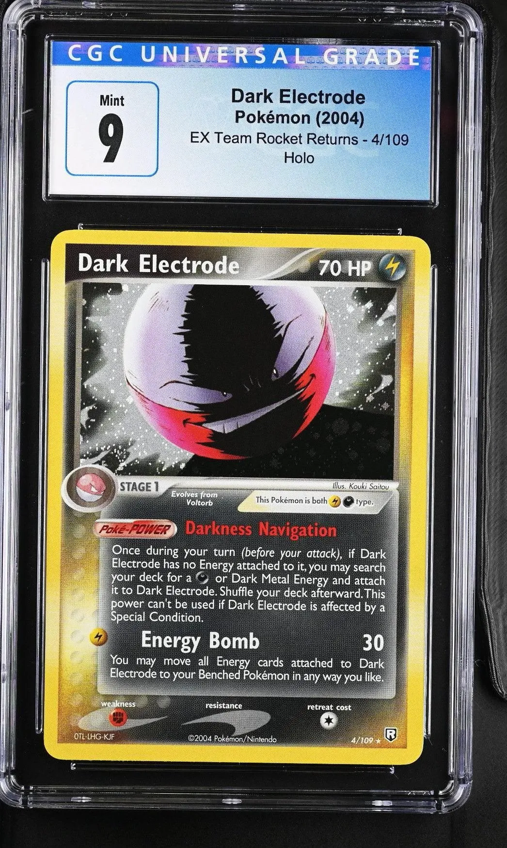 CGC 9 Dark Electrode Holo 4/109 Ex Team Rocket Returns 4077148007