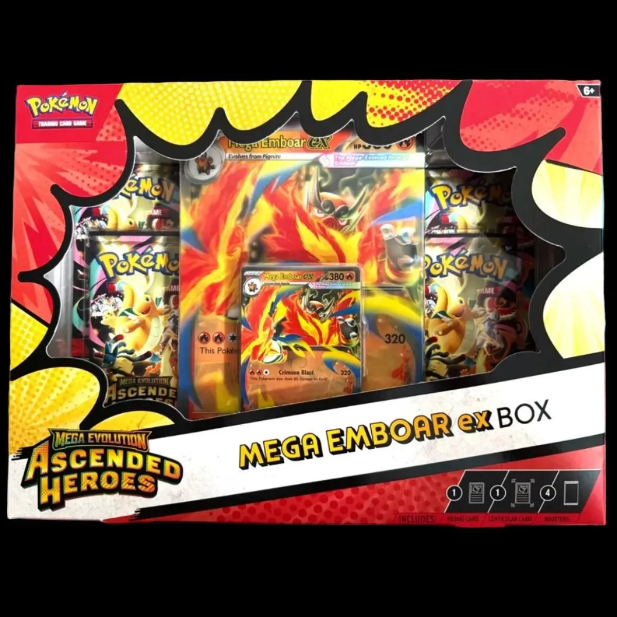Ascended Heroes Mega Emboar ex Box – Factory Sealed