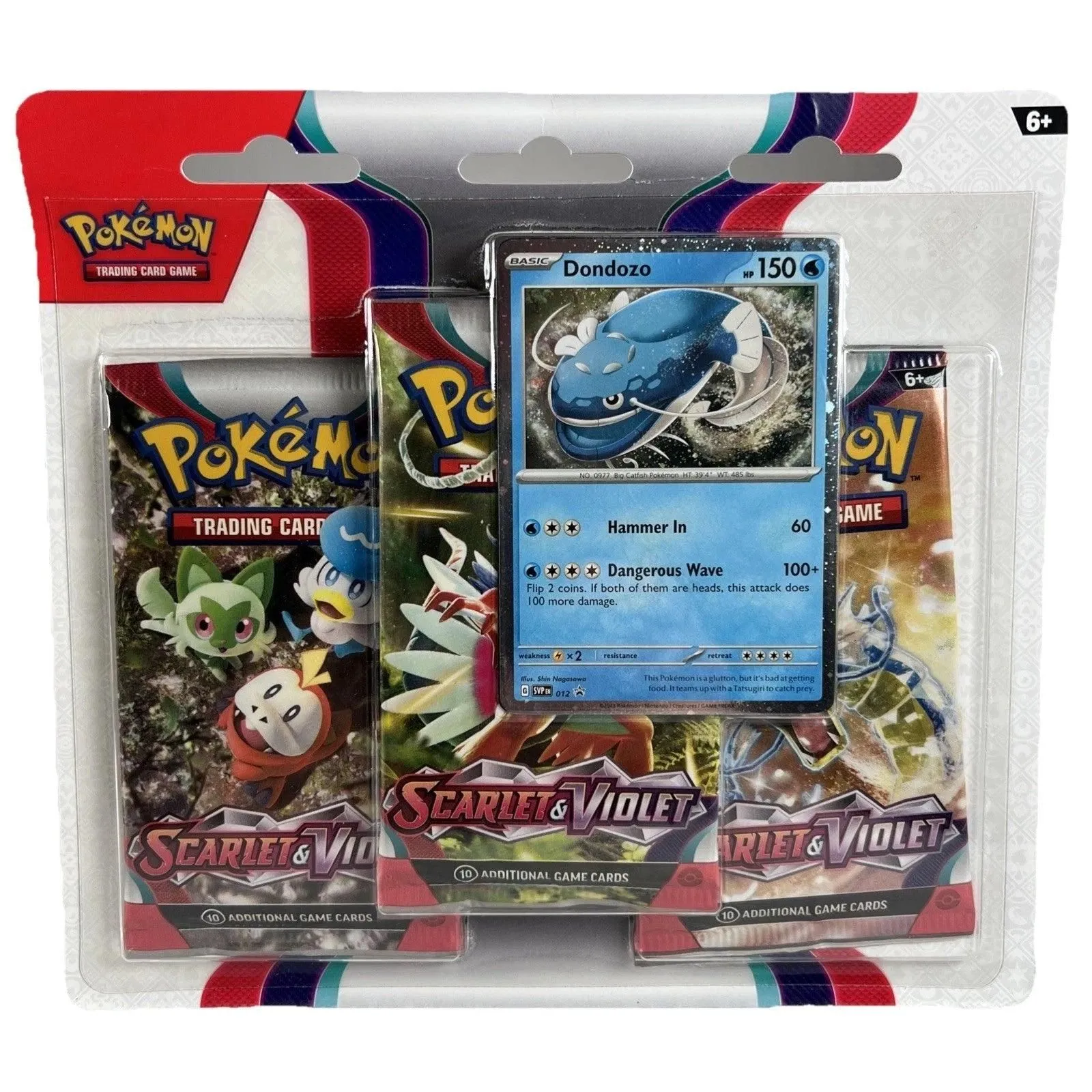 Scarlet & Violet 3-Pack Blister – Dondozo Cosmo Holo Promo – Factory Sealed