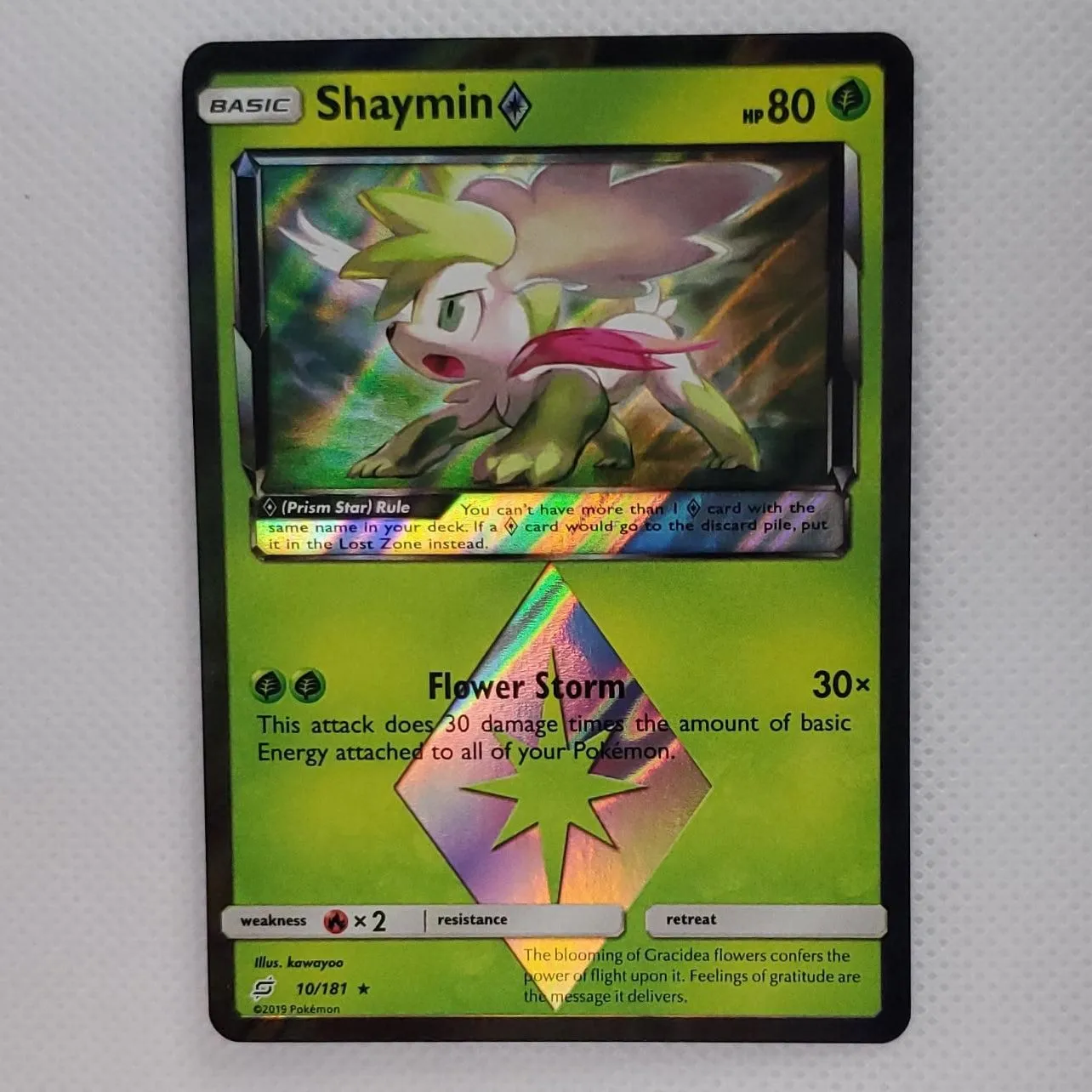 Shaymin – English – Prism Star Holo – 10/181 – Team Up – Near Mint
