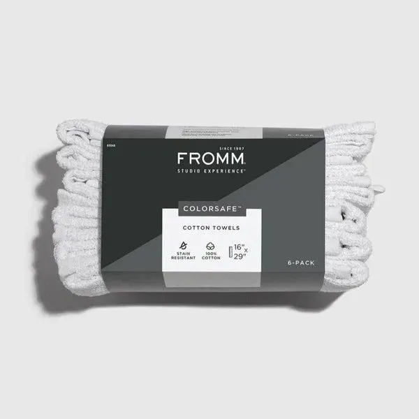Fromm ColorSafe Cotton Towels 16x29 – Bleach-Proof, Colorfast