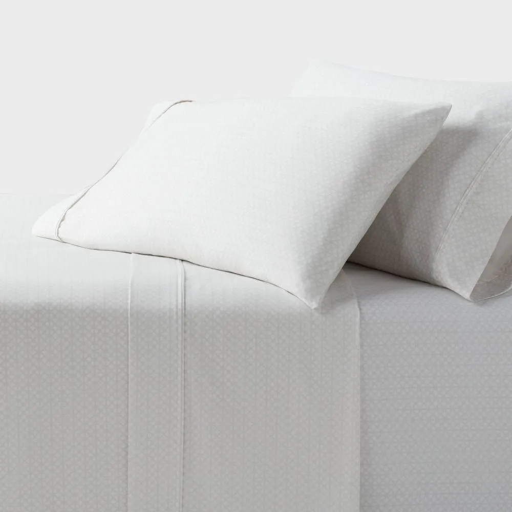 New without box - King 400 Thread Count Performance Sheet Set Light Gray Geo - Threshold