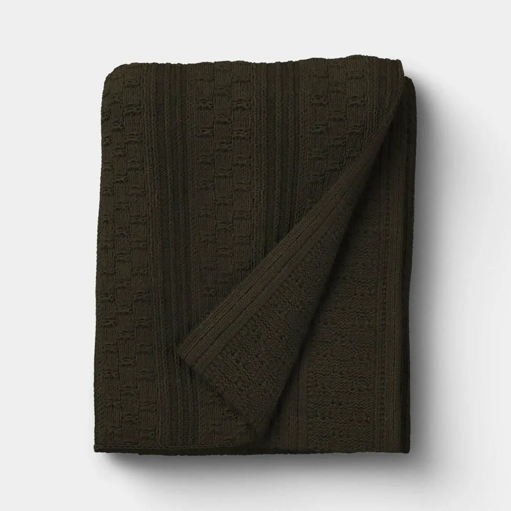 New without box - Size: 50x60 inches - 50"x60" Dimensional Knit Throw Green - Threshold