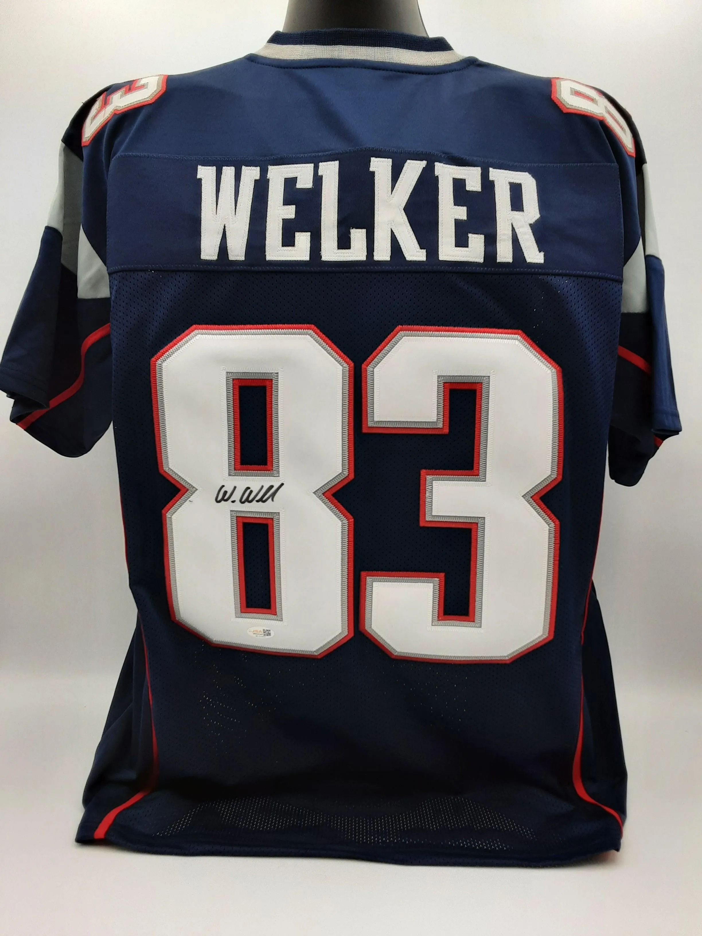 Wes Welker Authentic Signed Pro Style Jersey Autographed JSA R2