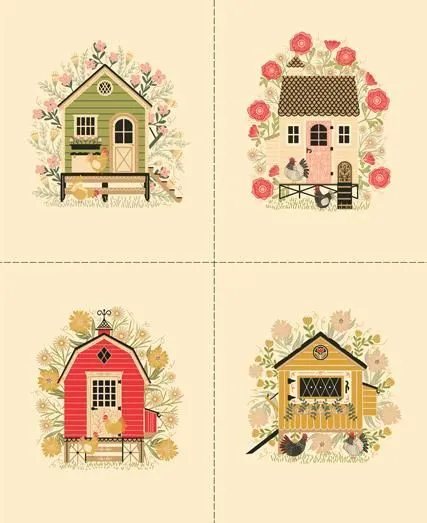 The Henhouse 1 YD Panel Gingiber MODA 48439 11  4P