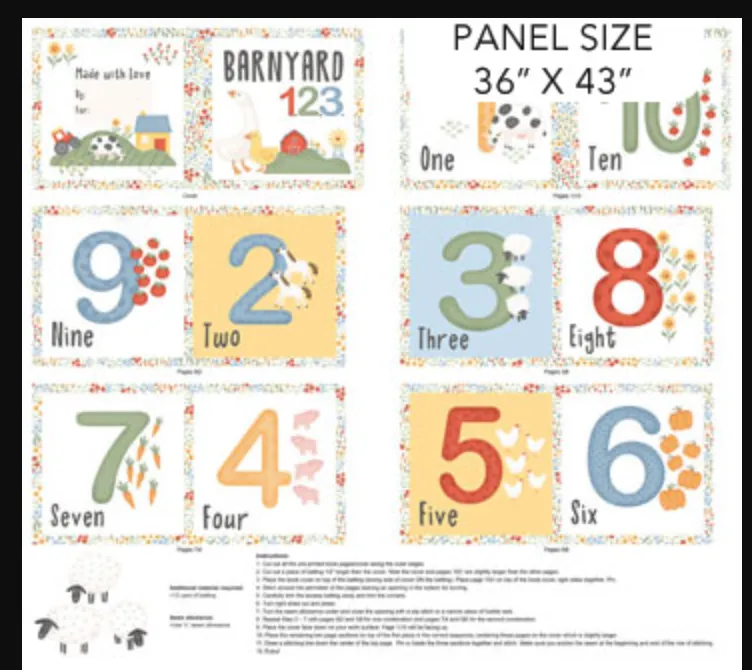 Quack Quack Moo 35" Soft Book Panel 27813 147P