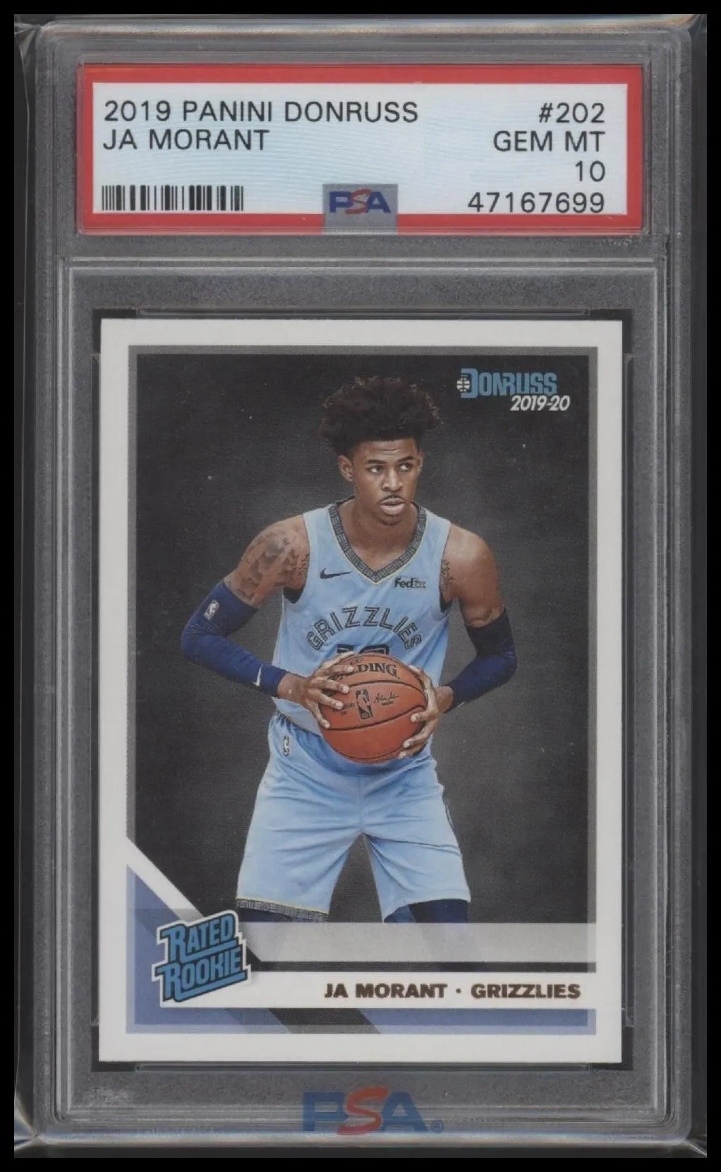 2019 Panini Donruss Ja Morant 10 PSA #202