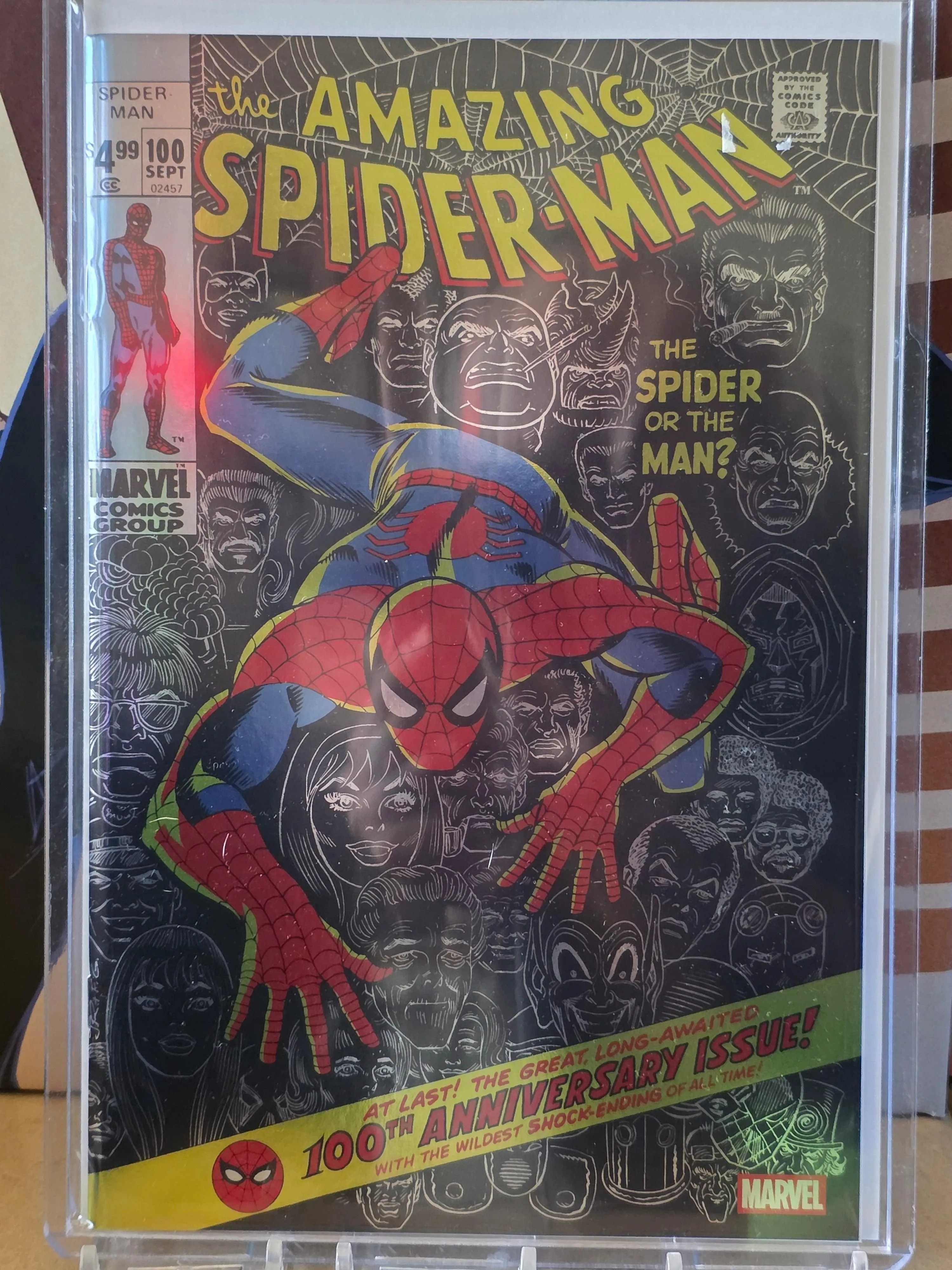 The Amazing Spider-Man Vol. 1 #100 Cover 100E John Romita Sr. Facsimile Foil Variant (Marvel Comics)