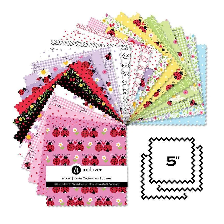 Little Ladies 5" Squares Charm Pack 5-LITT-42 Tami Jones Andover