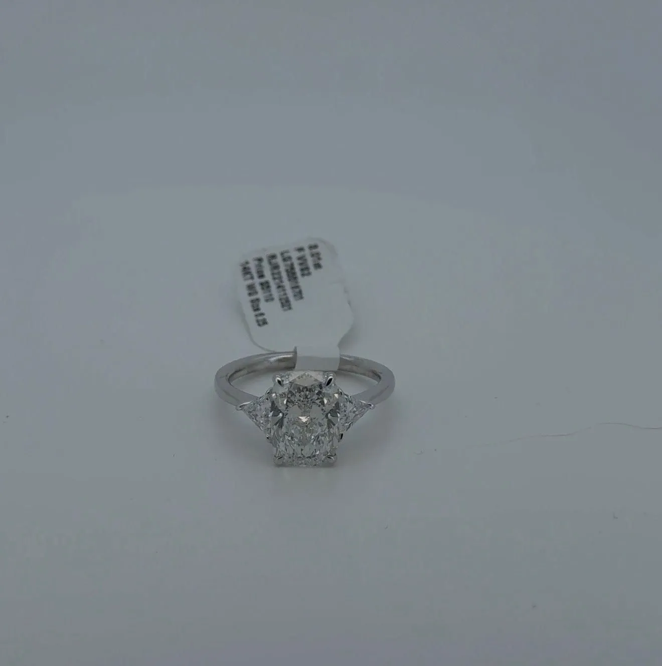3.01ct Cushion F VVS2 Lab Diamond 14kt White Gold Ring RGF-729