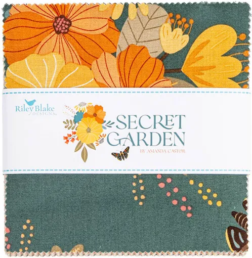Secret Garden 5" Stacker Charm Pack 5­-18040­-42 Riley Blake