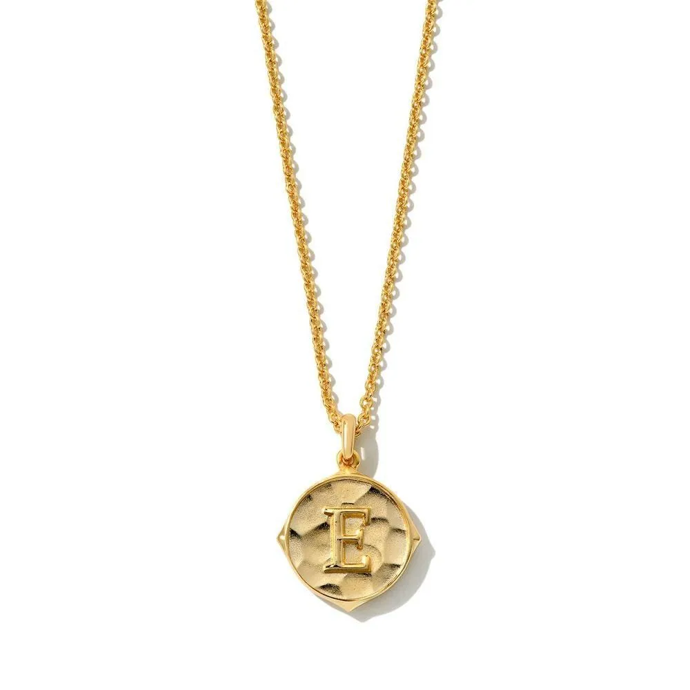 New - Size: 19 Inches - Kendra Scott Initial "E" Pendant Necklace - Gold: 14K Gold Over Brass