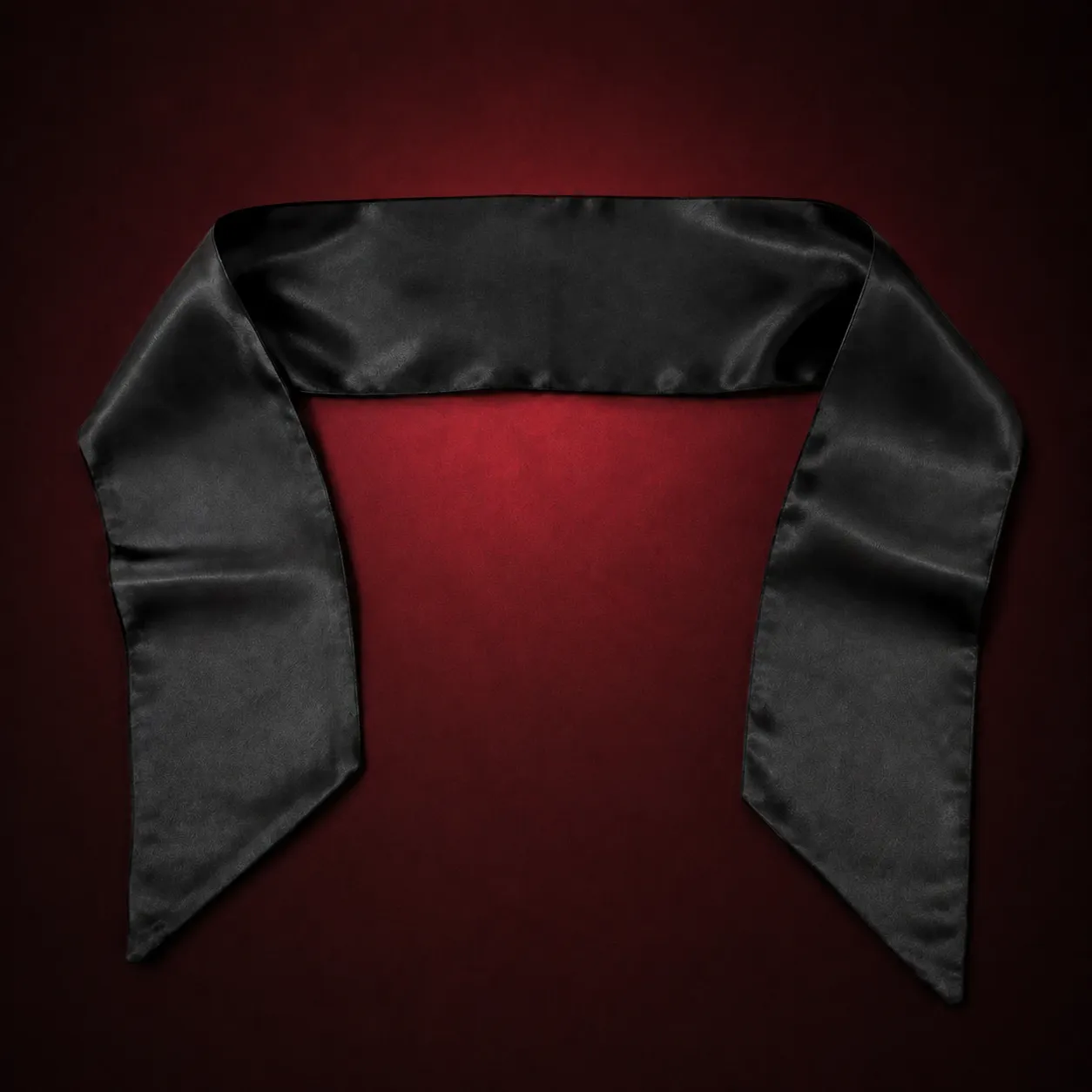 Black Satin Tie Blindfold | Soft Adjustable Couples Blindfold | Romance After Dark 18+