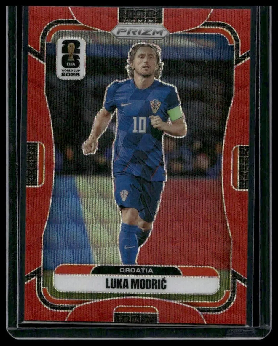 2026 Panini Prizm FIFA World Cup #200 Luka Modric Red Wave Prizms #/39