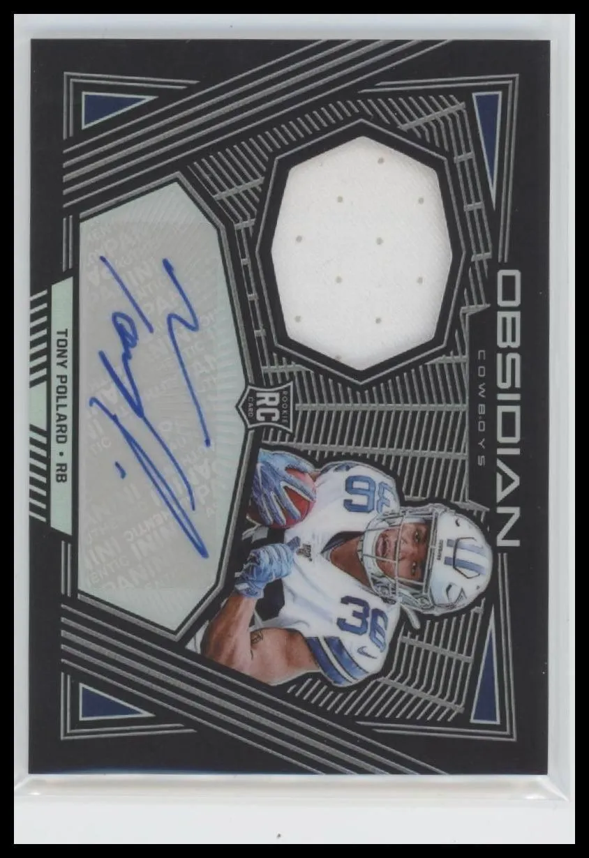 2019 Panini Obsidian Rookie Jersey Autos Tony Pollard #/150 AU #RJA-TPO