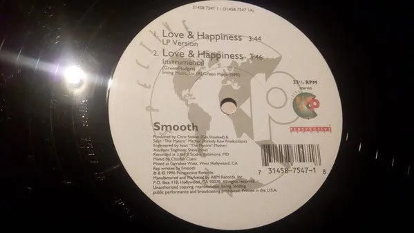 Smooth  - Love & Happiness (12", Single)