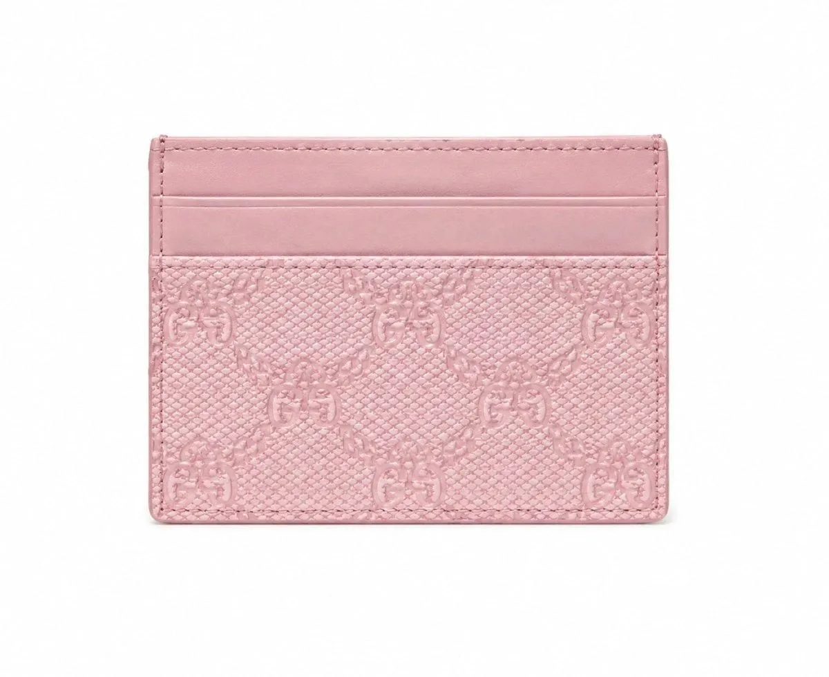 MCM Himmel Card Case In Lauretos In Pink