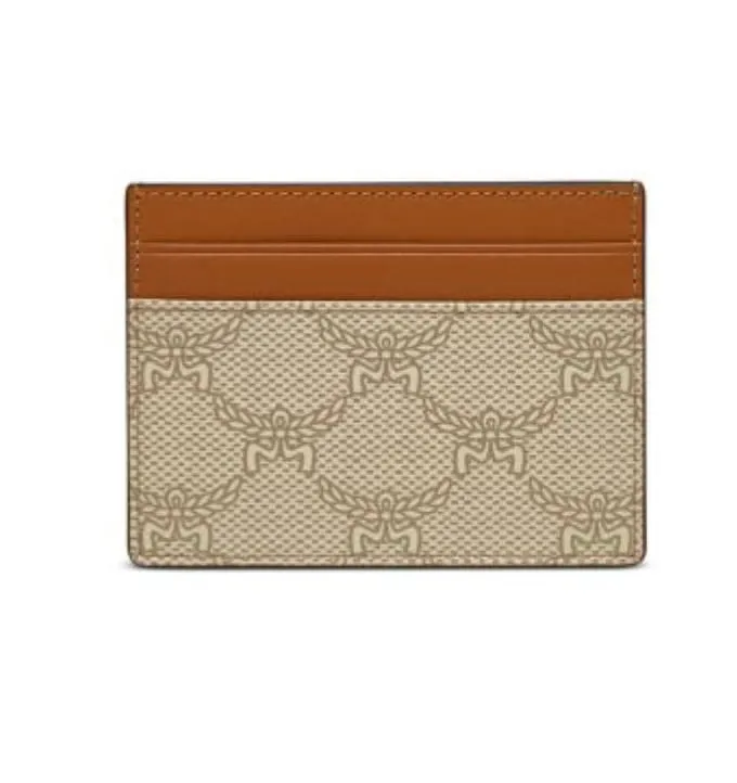 MCM Himmel Lauretos Mini Card Holder In Brown